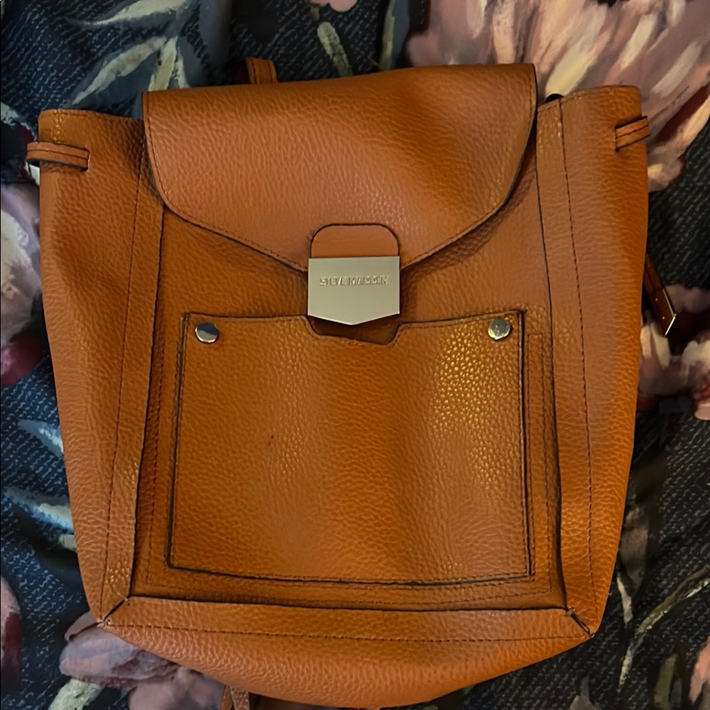 Tan Leather Backpack